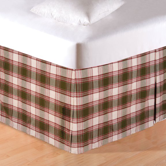 C&F Home Chickadee Plaid Twin Bed Skirt Twin Bed Skirt Multi
