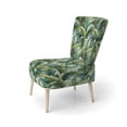 thumbnail image 3 of Designart "Mirage Amidst Tropical Palms II" Green Tropical Upholstered Accent Chair - Tropical Arm Chair For Bedroom, 3 of 5