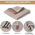 thumbnail image 2 of 6 Pack Kitchen Towels and Dishcloths Sets,100% Cotton Soft Absorbent Quick Drying Dish Towels for Kitchen,Washing Dishes,12x12 Inches, Multi Color, 2 of 5