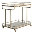 thumbnail image 2 of Safavieh Dawson 2 Tier Modern Glam Rectangle Bar Cart with Casters, 2 of 9
