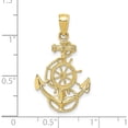 thumbnail image 2 of 10K Anchor and Wheel Pendant Yellow Gold Material Flawless Captivating Glistening Made for expressing your unique story, 2 of 2