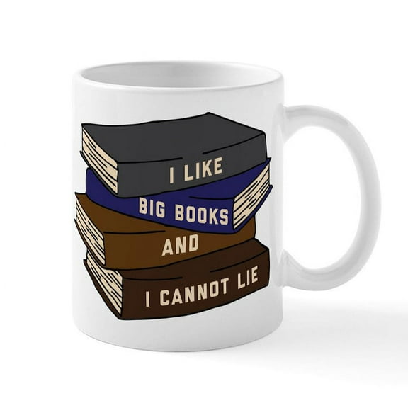 CafePress - I Like Big Books - 11 oz Ceramic Mug - Novelty Coffee Tea Cup