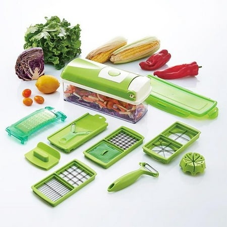 12 PCS Home Kitchen Vegetable Fruit Cutting Dicer Slicer Cutter Chopper Tool Set