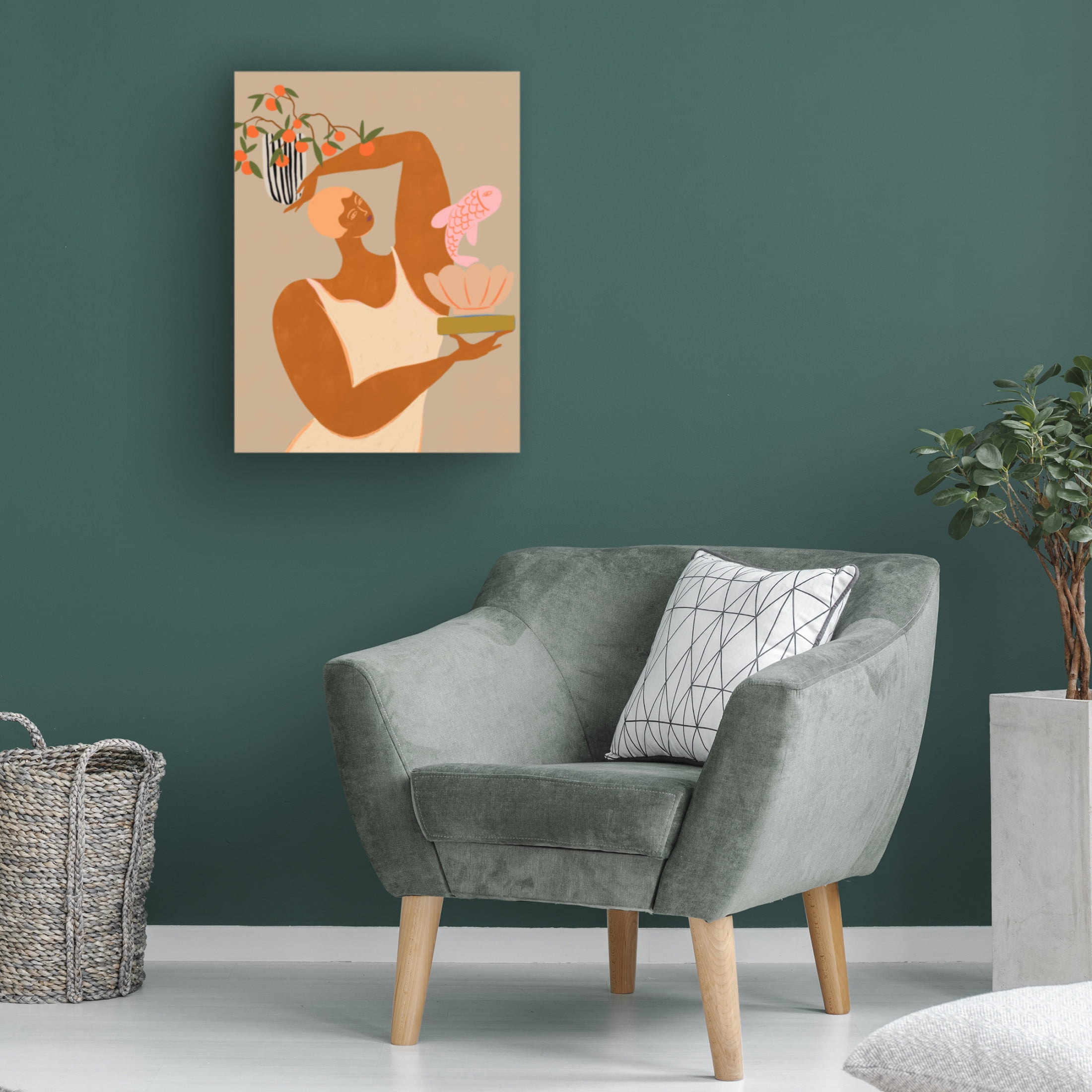 Trademark Fine Art Arty Guava Fish And Oranges Canvas Wall Art