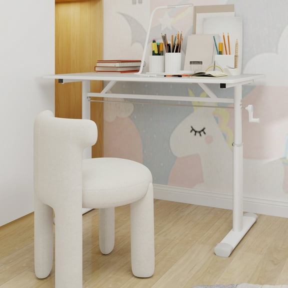 Adjustable Study Desk for Kids & Adults – Height-Adjustable, Multi-Purpose Home/Office Desk, Compact Design
