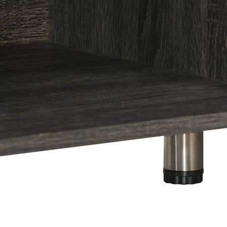 CorLiving - Joliet Duotone TV Bench for TVs up to 95" - Distressed Carbon Grey, Black Duotone