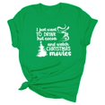 thumbnail image 2 of Gibobby Camiseta Navideña De La Mujer Camisetas estampado navideño para mujer, camisetas de manga corta, camisetas holgadas informales, camiseta de algodón(AG,G), 2 of 5