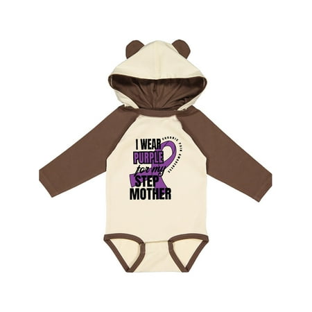 

Inktastic Chronic Pain I Wear Purple For My Step Mother Gift Baby Boy or Baby Girl Long Sleeve Bodysuit