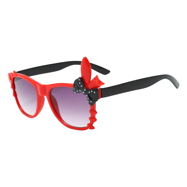 Children's Sunglasses for Boys and Girls with UV400 Protection and Rabbit-Ear Design, Blue Frame, Lightweight Polycarbonate Lenses, Adjustable Nose Pads, for Ages 2-8