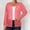 Watermelon Red, variant on Blmnix Convertible Jacket Women Pull-On Womens Summer Jacket Spring Jackets Lace lnsert Jackets Green Long Sleeve Cocoon Womens Jackets Casual