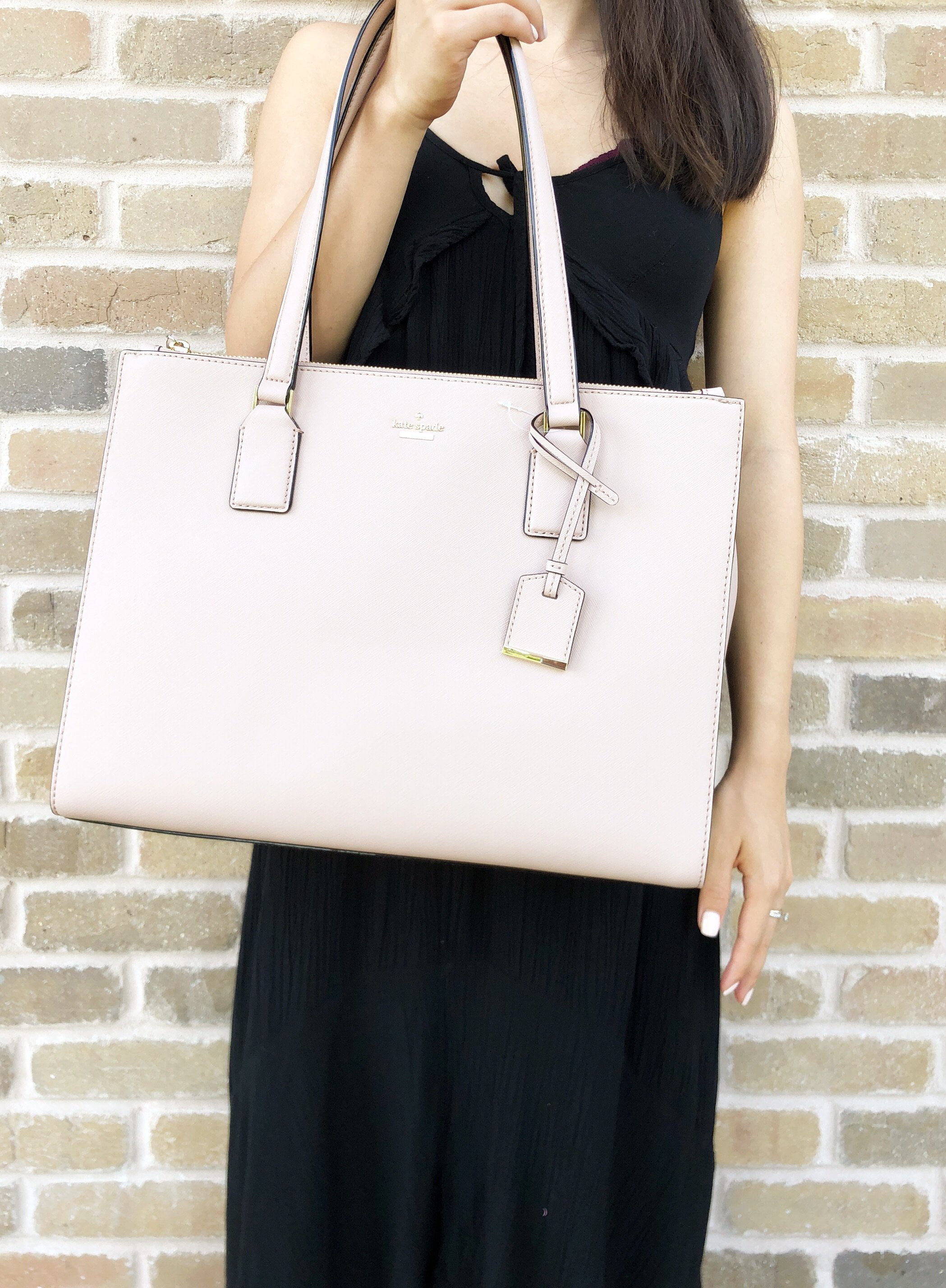 Kate Spade Cameron Street Jensen Leather Tote Satchel Toastedwheat