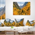 thumbnail image 3 of Designart Yellow Autumn Foliage Over Hills - Landscape Printed Throw Pillow - 16x16, 3 of 4