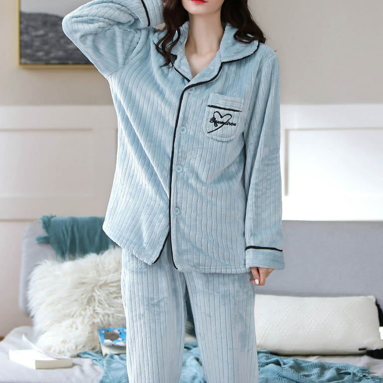 Cotton Pajamas For Women Sleep Lounge Long Sleeved Woman Pajama Set Cartoon  Sleepwear Famille Home Clothes Trouser Suits Spring