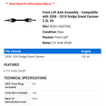 thumbnail image 2 of Front Left Axle Assembly - Compatible with 2008 - 2010 Dodge Grand Caravan 3.3L V6 2009, 2 of 2