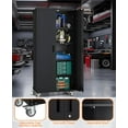thumbnail image 3 of Accreate Rolling Steel Storage Cabinet 72" H with Lockable Wheels and Pegboard - Ideal for Garage Organization, 3 of 7
