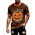 thumbnail image 4 of CONZONE Mens Halloween T-Shirts Pumpkin Graphic Tees for Men Short Sleeve Crew Neck Fashion Tops, 4 of 4