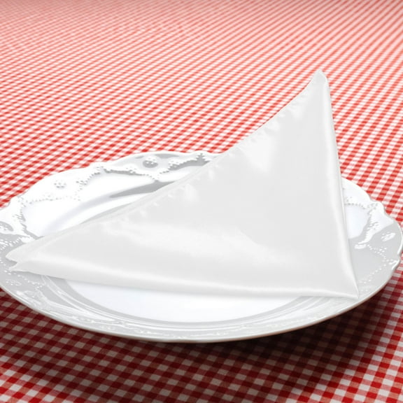 PAMINGONO Washable Napkins Napkin Polyester 10 Sheets White