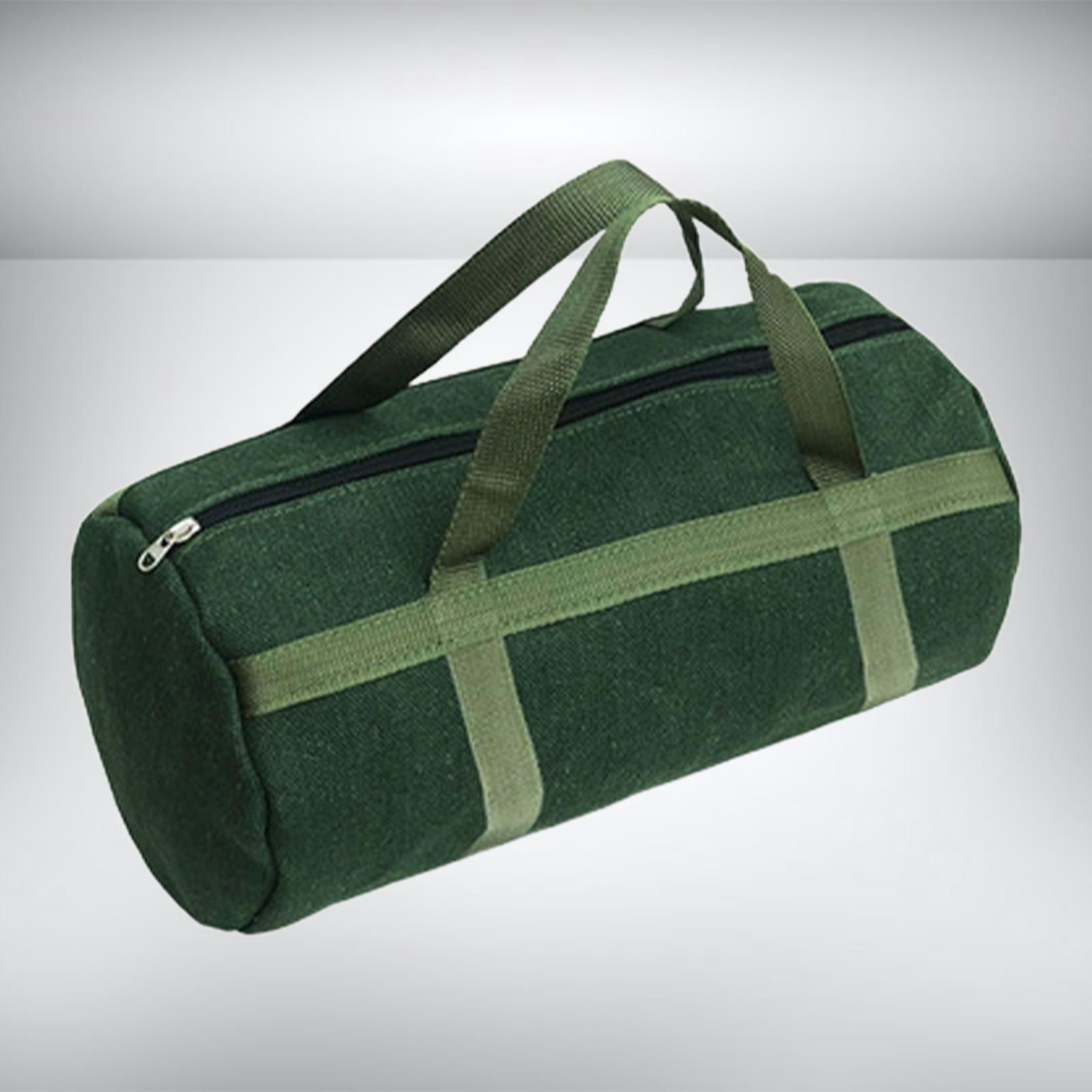 figatia Canvas Tool Bag Tool Organizer Bag Wide Mouth Pouch Carrying Case Thick Heavy Duty Tools Case Tool Tote for Worker Woodworker 70x30cm
