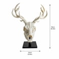 thumbnail image 2 of Faux Deer Skull Wall Mount, Gothic White Wall Art for Halloween Home Decor and Rustic Display, 2 of 5