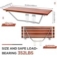 36'' Folding Shower Seat Foldable Shower Bench Wall Mounted Fold Down