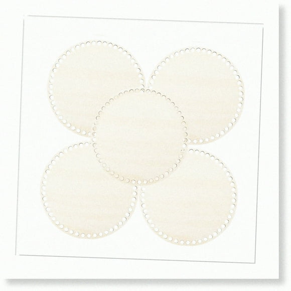 Crafty Circle Basket Kit: 5pcs Wooden Bases for DIY Woven Baskets, Bags, and Purses - Crochet, Knit, Weave with Ease!