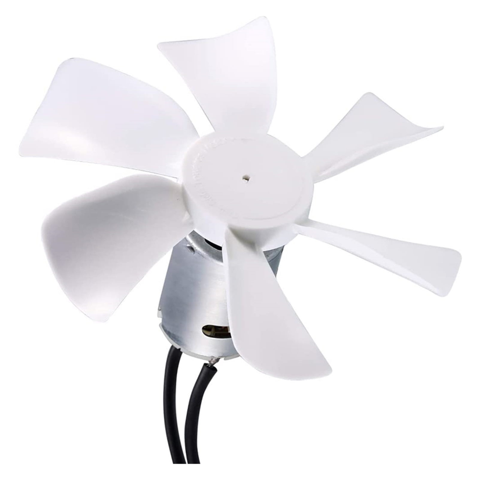RV Exhaust White Vent Fan Blade with 12V D-Shaft RV Fan Motor and 2 Screws Replacement 6 Inch for RV Bathroom Camper Mobile Home ,Easy Installation