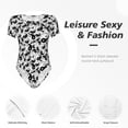 thumbnail image 4 of Cauagu T-Shirts à Manches Courtes Col Rond pour Femmes Combinaison Quotidienne-Moyenne, 4 of 7
