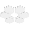 thumbnail image 2 of 24"OD x 5"ID x 8 1/4"C x 1"P Daisy Architectural Grade PVC Contemporary Ceiling Medallion, Two Piece, 2 of 11