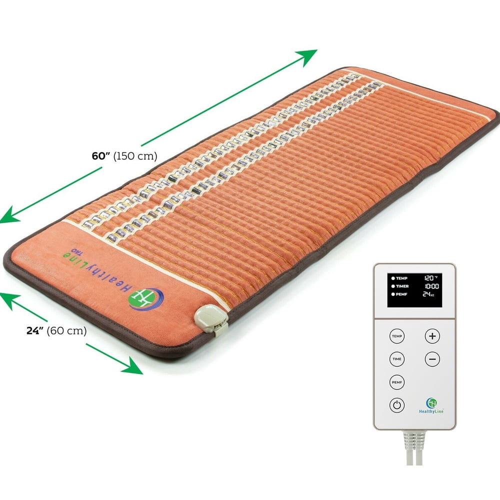 HealthyLine Far Infrared Heating Pad with PEMF 60" x 24" Mat Filled
