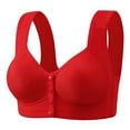 thumbnail image 1 of cfhntfmh Front Closure Bras for Women No Underwire Comfort Push up Bras Convenient Soft Front Buttons Plus Size Bralettes, 1 of 6
