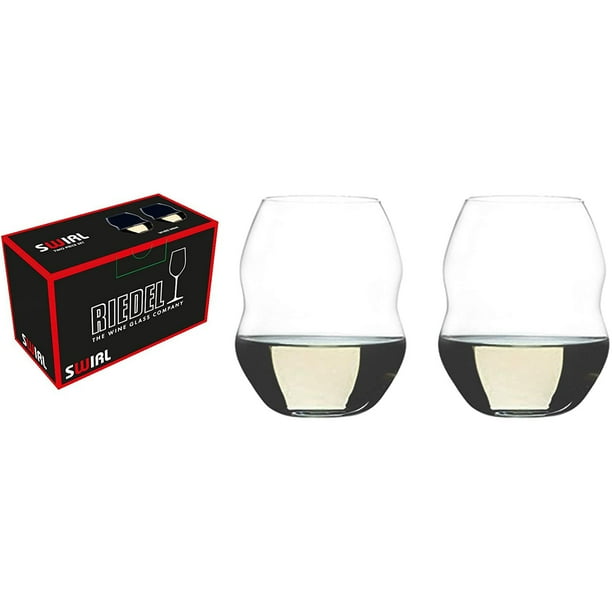 Riedel Swirl Dishwasher Safe Unique Stemless Water/Wine Glass Set (2 Pack)  - Walmart Business Supplies