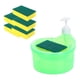 thumbnail image 3 of Dispensador de jabón y estropajo con 6 esponjas, utensilios de cocina multifuncionales Verde, 3 of 9