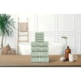 thumbnail image 3 of Dewall Maisons Chic Soft Green 8-Piece Plush Cotton Towel Set - Ultra-Soft, Quick-Drying, Absorbent - 2 Bath Towels, 2 Hand Towels, 4 Washcloths - Enhance Your Bathing Experience, 3 of 7