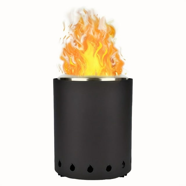 LEEYNEER Foyer Portatif en Acier Inoxydable pour Table, Foyer de Table pour Usage Intérieur et Extérieur, Foyer Solo Sans Fumée pour Chauffage, BBQ et Fête, Fabricant Compact de S‘mores, Cadeau de Noël Parfait pour