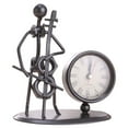 thumbnail image 2 of Hbdhejl Creative Iron Stainless Steel Small Desk Clock Iron Retro Personality Clock Gift Birthday Gift Iron Table Alarm Clock With Musical Instruments Gadgets Decoration Craft, 2 of 8