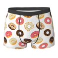 thumbnail image 6 of Men's Boxer Briefs, Donut Print White Polka Dots Soft Comfy Mens Underwear Boxer Briefs Breathable With Widen Waist, 6 of 7