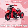 thumbnail image 7 of EastVita Kids Motorcycle with Bubble Function 6V Battery Powered Ride on Motorbike Toy 3 Wheels Electric Car for Kids 3+ Boys Girls Red, 7 of 7