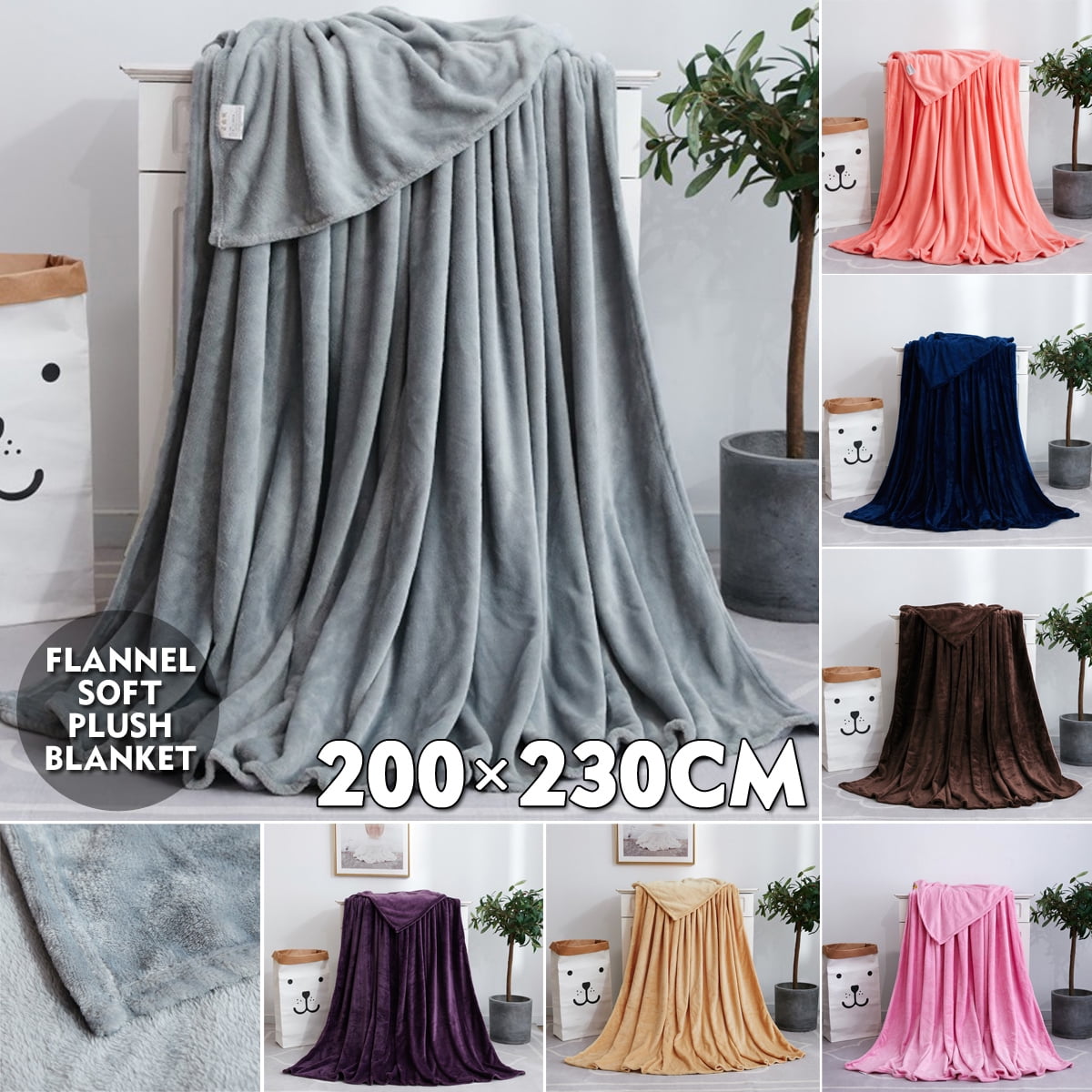 Stoneway Polar Fleece Cozy Bed Blanket Hypoallergenic Premium Poly