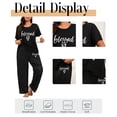 thumbnail image 5 of Musefolio Women's Pajama Sets Summer Short Sleeve Round Neck Comfort Fit Checkered Print Casual Sleepwear 1X-5X, 5 of 8