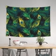 thumbnail image 4 of Easygdp Peacock Feathers2 Tapestry Wall Hanging, Wall Tapestries for Bedroom Aesthetic Living Room Office Decor 60x40in, 4 of 8