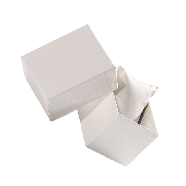 Sonducket Caja de almacenamiento para reloj, tienda para el hogar, joyería, pulsera, collar, cadena de mano, vitrina, regalos portátiles para Ropa, zapatos y accesorios Miscelánea Blanco