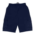 thumbnail image 4 of Nestiefly Mens Cargo Cotton Chino Cargo Shorts Drawstring Stretch Elastic Waist Casual Lightweight Summer Work Short with Multi Pockets Navy M, 4 of 4