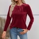 thumbnail image 1 of Ounisa Long Sleeve Shirts for Women Casual Fashion Loose Fit Womens Tops Crewneck Basic Pullover Tunics, 1 of 9