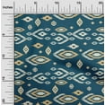 thumbnail image 2 of oneOone Viscose Chiffon Teal Blue Fabric Ikat Quilting Supplies Print Sewing Fabric By The Yard 42 Inch Wide, 2 of 4