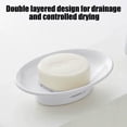 thumbnail image 4 of EGNMCR Japanese-Style Soap Box High-End Home Bathroom Soap Box Double-Layer Drainable Soap Storage Container Concise Bathroom Soap Dishes Plastic Soap Dish, 4 of 6