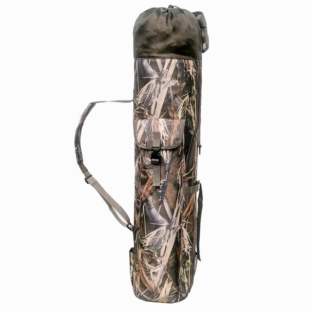 Eigraketly Bolsa de almacenamiento de herramientas a prueba de arañazos de camuflaje con cinturón ajustable para un ajuste cómodo Bolsa de Pescar