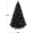 thumbnail image 2 of TYUIOP Artificial Christmas Tree, Premium Unlit Hinged Design, Dense Branches Realistic Holiday Décor w/Easy Assembly 4.5ft Black, 2 of 9