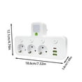 thumbnail image 3 of Klonfd A 6 In 1 Power Board With An Independent And 3 USB Ports Plug Sockets And A Plug Compatible With Mobile Phones And Household Appliances, 3 of 6