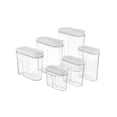 thumbnail image 1 of Contenedores para Cereales AGBOX Herméticos 6 piezas, 3 Pequeños 3 Grandes, Tapa Blanca y Transparente, 1 of 5