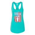 thumbnail image 2 of Wild Bobby, American by Birth Christian by The Grace of GOD Inspirational/Christian Women Racerback Tank Top, Tahiti Blue, Large, 2 of 6